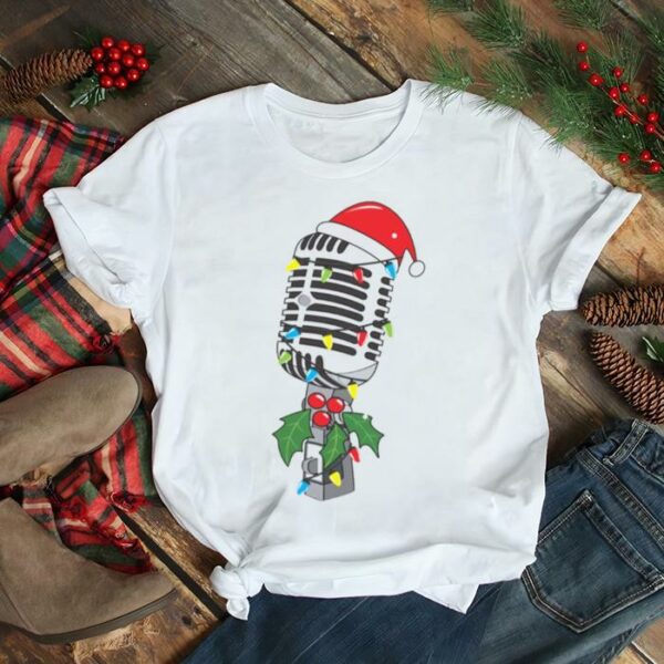 Singer Mic Microphone Christmas Tree shirt