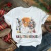 Skeleton Halloween thankgiving and Christmas shirt