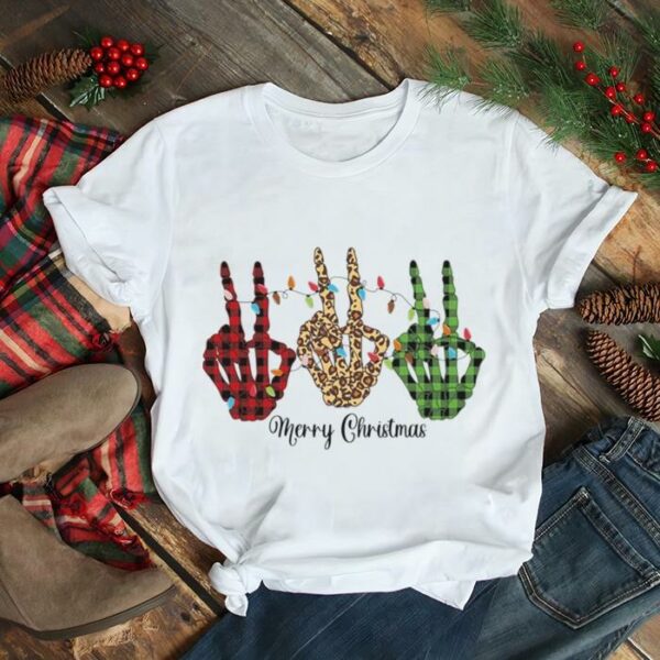 Skeleton Hand Christmas Lights Shirt