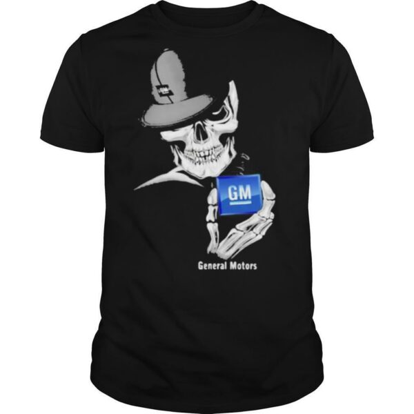 Skeleton skull general motors shirt