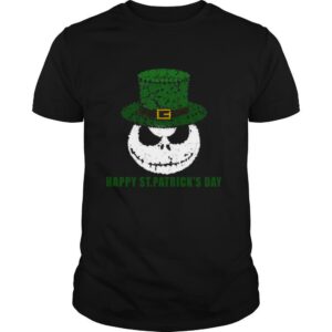 Skellington Head Irish Four Leaf Clover Nightmare Before Christmas Happy St Patrick’s Day shirt