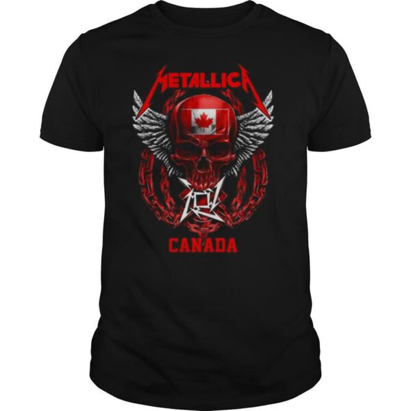 Skull Metallica Canada Flag shirt