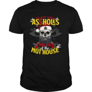 Skull Santa Jolliest Runch Of As Holes This Side Of The Nut House Christmas shirt