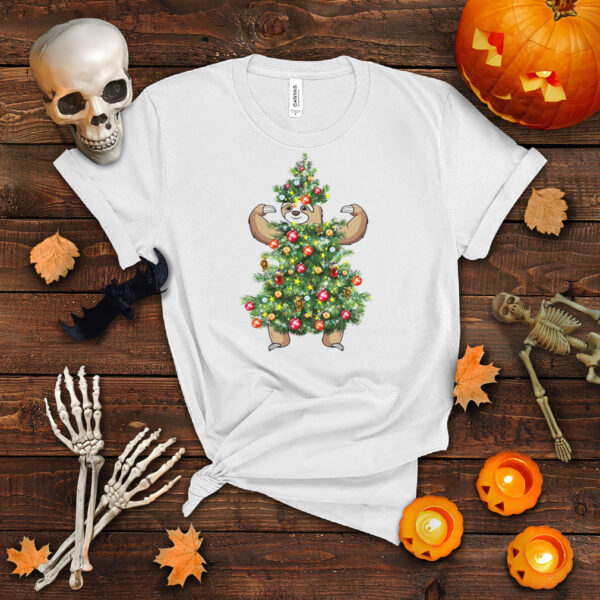 Sloth Fun And Cute Tree Christmas Crewneck shirt