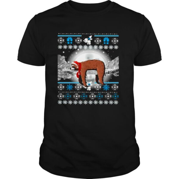 Sloth Hat Santa Sleep Ugly Christmas shirt