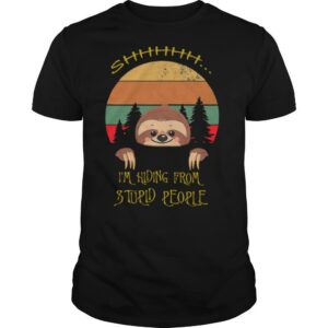 Sloth I’m Hiding From Stupid People Vintage shirt