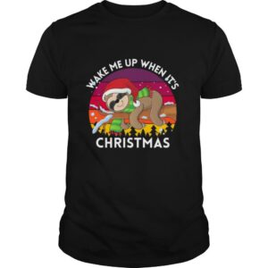 Sloth Santa wake me up when it’s vintage Christmas shirt