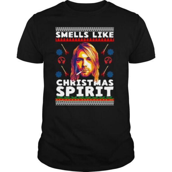 Smells Like Christmas Spirit Kurt Cobain Ugly Christmas shirt