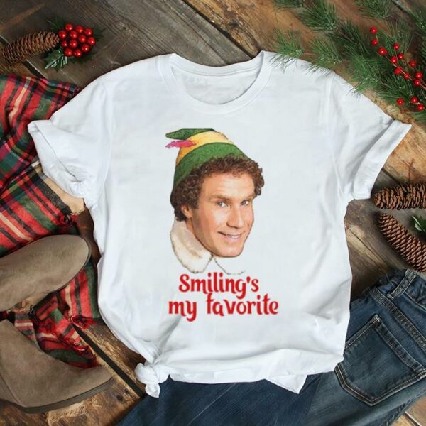 Smiling’s My Favorite Buddy The Elf Will Ferrell Movie Christmas shirt