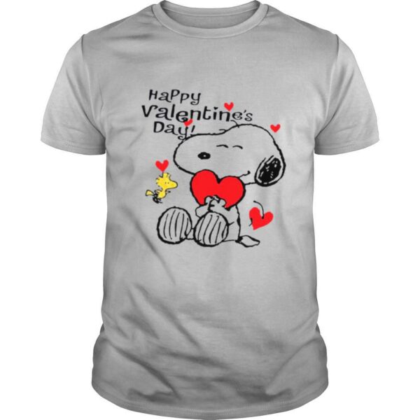 Snoopy Hug Heart And Woodstock Happy Valentines Day shirt