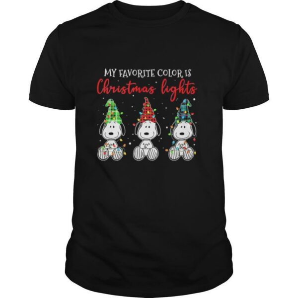 Snoopy My Favorite Color Is Christmas Lights shirt