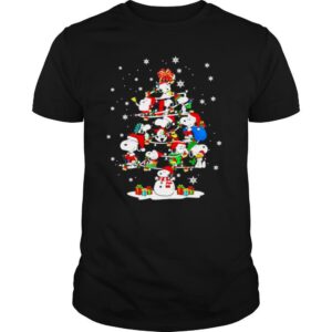 Snoopy Snowman Christmas Tree shirt