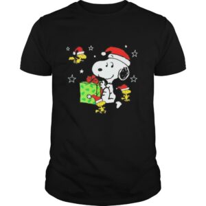 Snoopy and woodstock merry christmas stars shirt