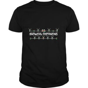Snowcial distancing quarantine christmas 2020 family shirt