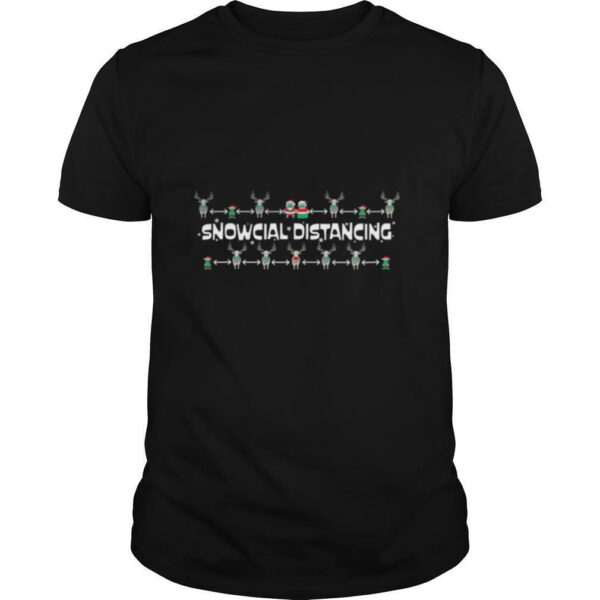 Snowcial distancing quarantine christmas 2020 family shirt