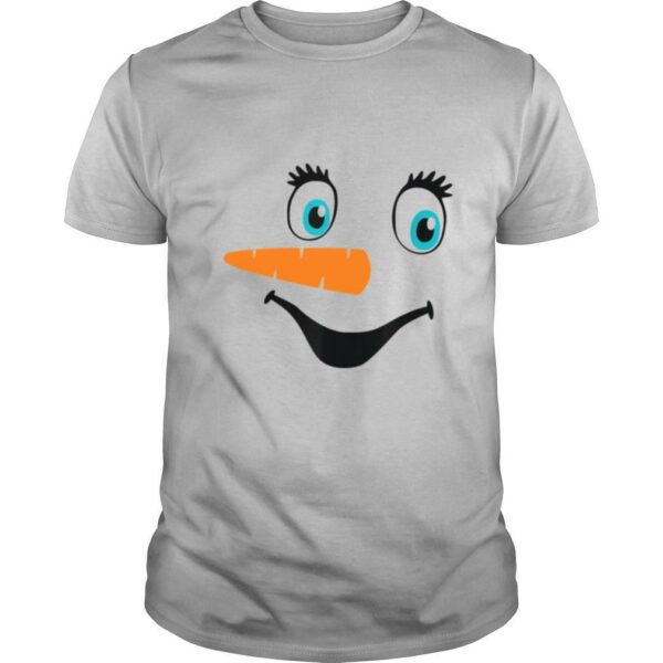 Snowman Face Carrot Nose Winter Christmas shirt