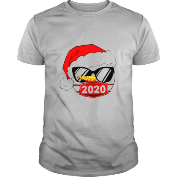 Snowman Face Mask Merry Christmas 2020 Pajama Family Xmas shirt