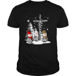 Snowman Jesus Faith Hope Love Christmas shirt