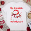Snowman my grandkids warm my heart Christmas shirt