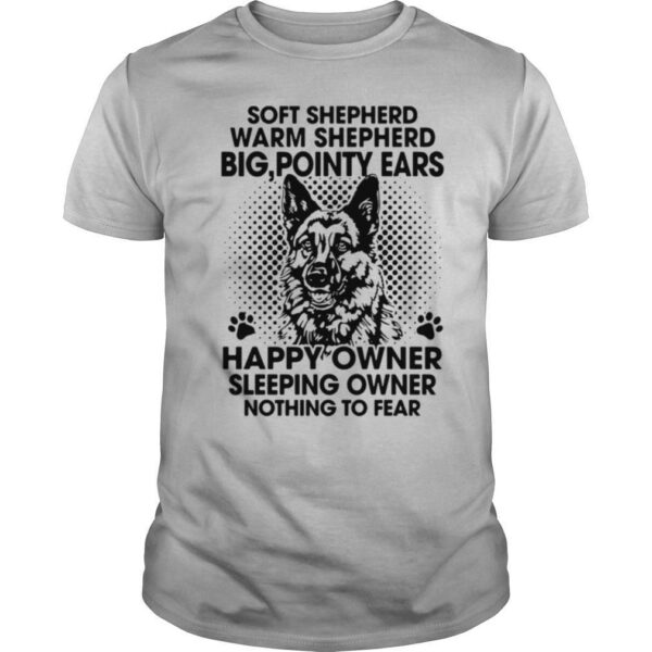 Soft shepherd warm shepherd dog pointy ears happy owner sleeping shirt