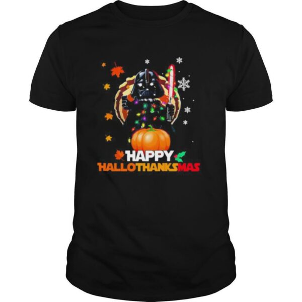 Star wars darth vader happy hallothanksmas halloween thanksgiving christmas shirt