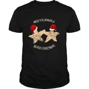 Starfish with Santa Hat Mele Kalikimaka Beachy Christmas shirt