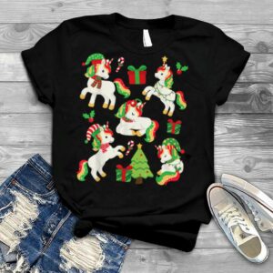 Super Cute Christmas Unicorns Men Women Kids Gift T Shirt