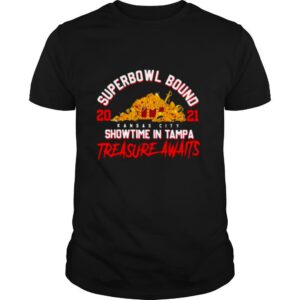 Superbowl Bound Showtime In Tampa Treasure Awaits Kansas City Chiefs Gold shirt