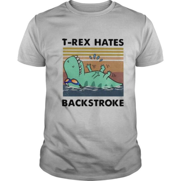 Swimming Dinosaur T rex Hates Backstroke Vintage shirt