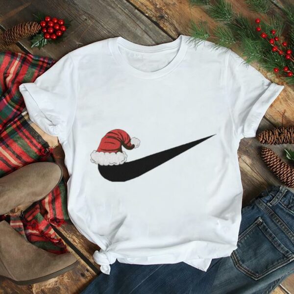 Swoosh Mark And Santa Hat Christmas Nike Logo shirt