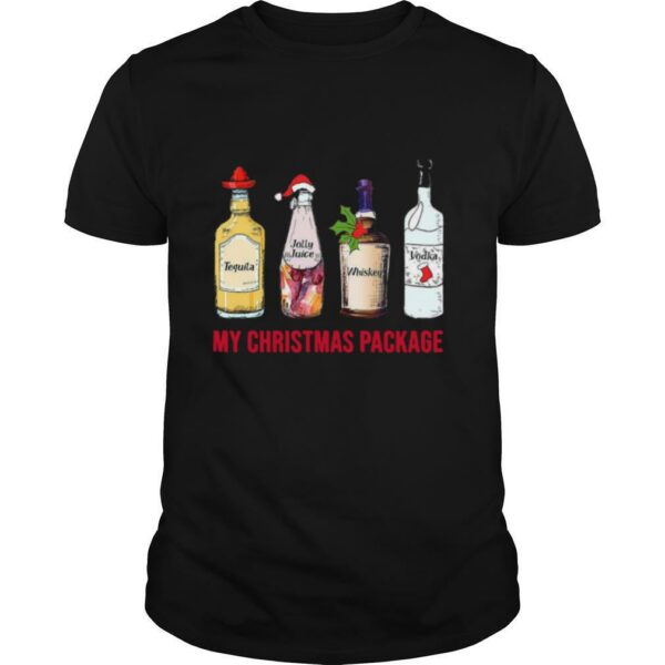 Tequila Jolly Juice Whiskey Vodka My Christmas Package shirt