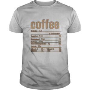 Thanksgiving Christmas Coffee Nutrition Fact shirt
