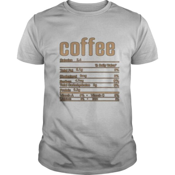 Thanksgiving Christmas Coffee Nutrition Fact shirt