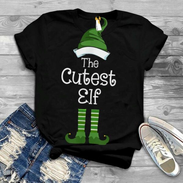 The Cutest Elf Matching Family Group Christmas Pajama Tee T Shirt