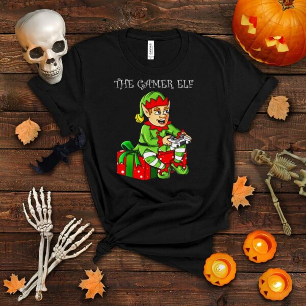 The Gamer Elf Christmas Boysns Gaming Xmas shirt