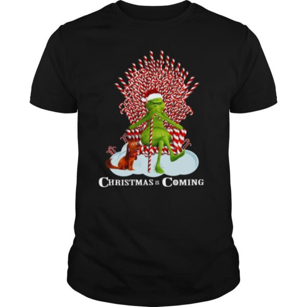 The Grinch And Dog Christmas Is Coming shirt