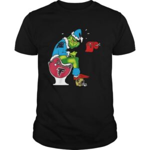 The Grinch Carolina Panthers Shit On Toilet Atlanta Falcons And Other Teams Christmas shirt