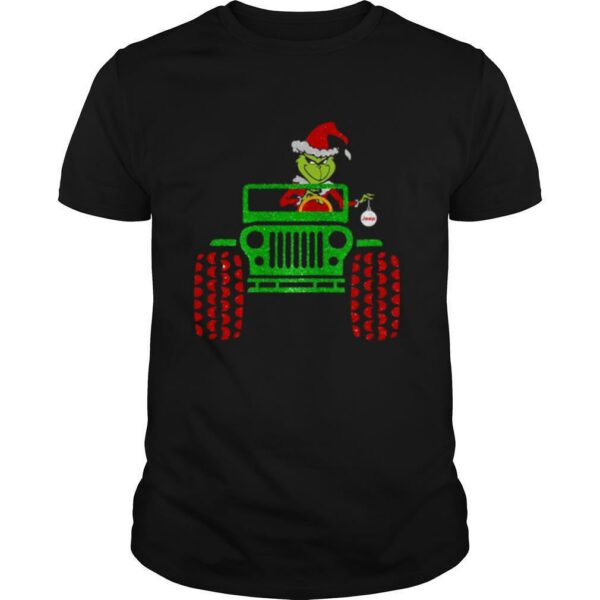 The Grinch Driving Jeep Christmas shirt