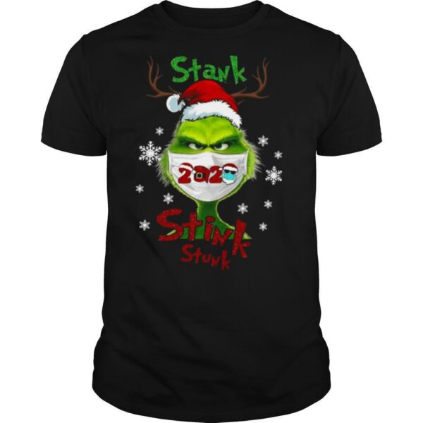 The Grinch Santa Face Mask 2020 Stank Stink Stunk Christmas shirt