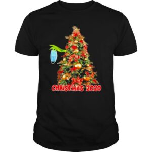 The Grinch hand holding mask Christmas tree 2020 shirt