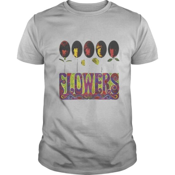 The rolling stones band members flowers shirt