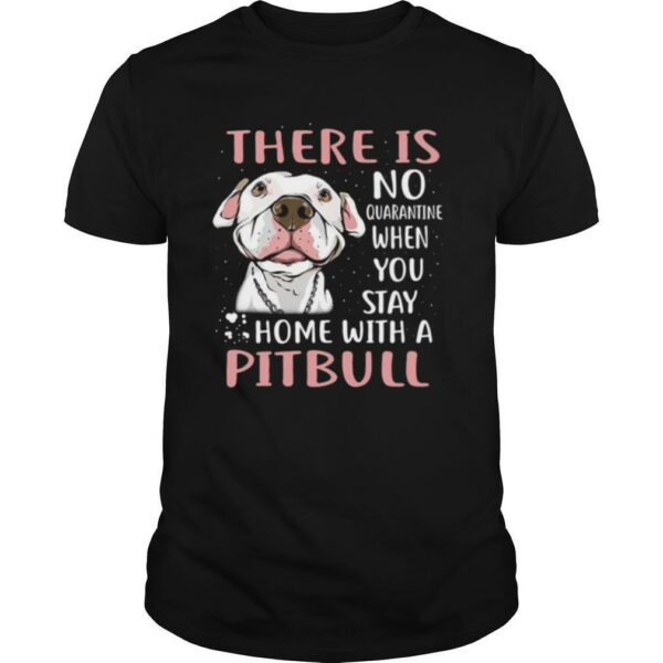 There Is No Quarantine When You Stay Home With A Pitbull shirt