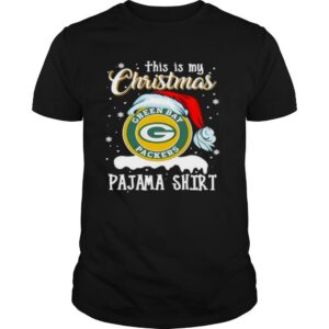 This Is My Christmas Green Bay Packers Pajama Hat Santa Xmas shirt