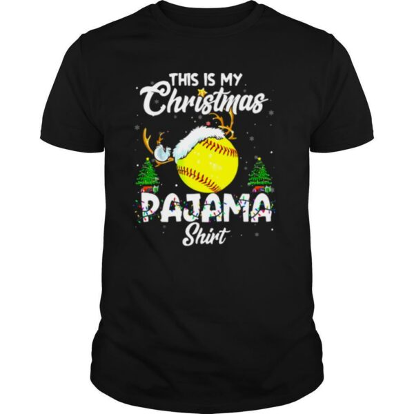 This Is My Christmas Pajama Softball Christmas Pajamas shirt