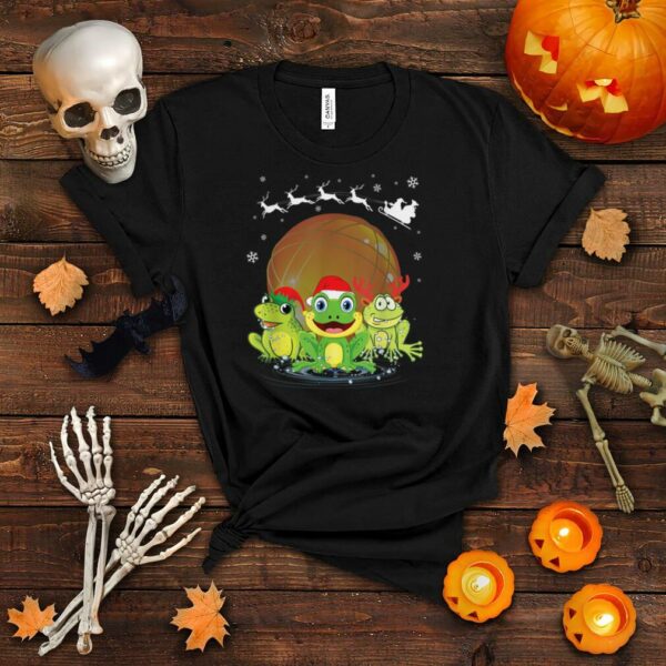 Three Frog Christmas Santa X mas Frog T Shirt