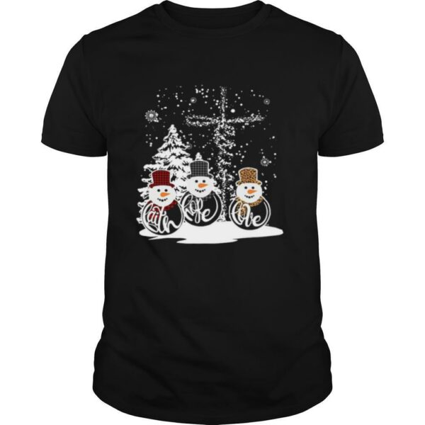 Three Snowman Merry Christmas shirt