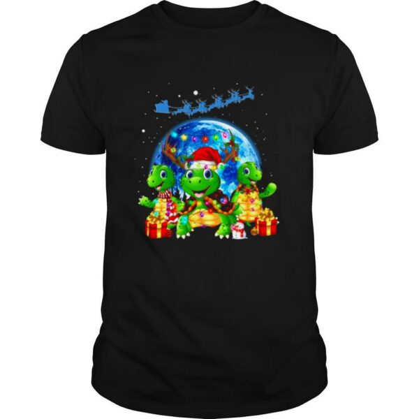 Three Turtle Santa Reindeer Merry Christmas shirt