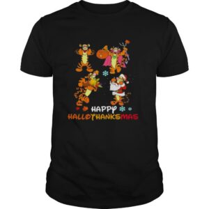 Tigger Disney Halloween And Merry Christmas Happy Hallothanksmas shirt