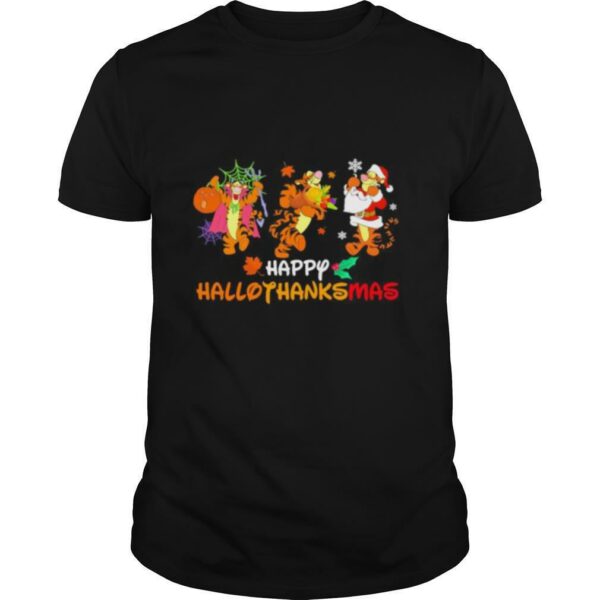 Tigger happy hallothanksmas halloween thanksgiving christmas shirt