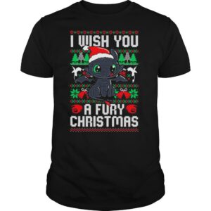 Toothless santa claus i wish you a fury christmas shirt